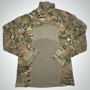 Army Combat Shirt Mens Large OCP Multicam FR Quarter Zip Tactical Made USA ACS